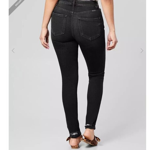 Kancan Signature Kurvy Mid-Rise Black Ankle Skinny Button Fly Jean Size 28 - Picture 2 of 16